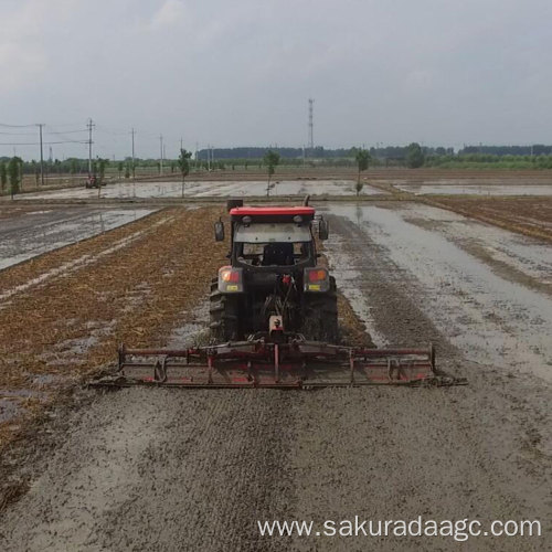 Folding paddy field leveling mixer